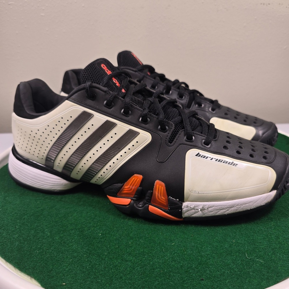 Adidas Adipower Barricade Shoes Men 12.5 Black White Orange V23749 Durability